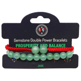 Pulseras de Doble Poder de Piedras Preciosas - Jade