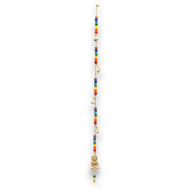 Campanas Indias - Buda de latón con cuentas de chakra Campanas de cuerda - 53cm